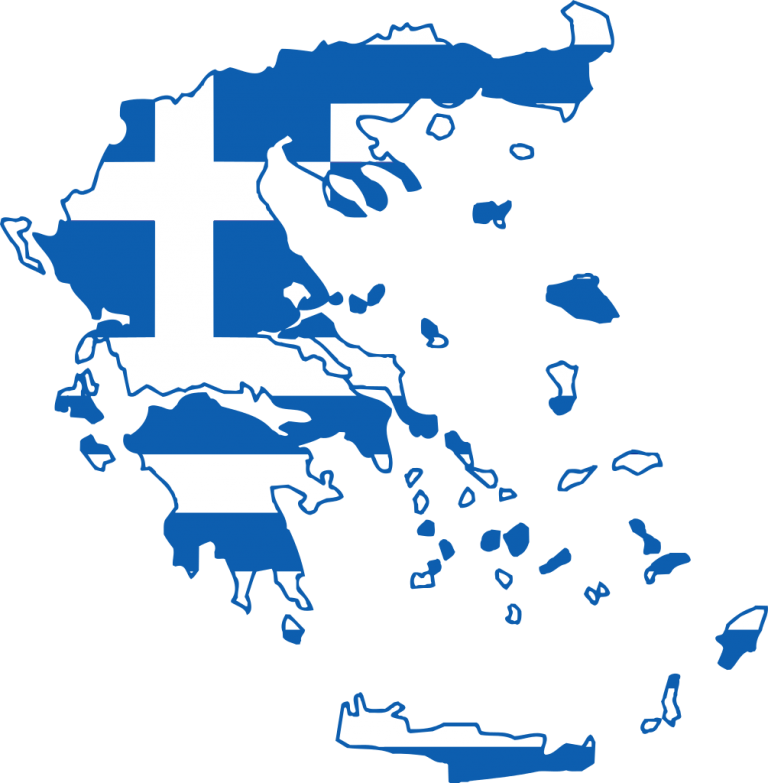 greece flag on map1 - YeahIPTV Best Price IPTV Service in Greece