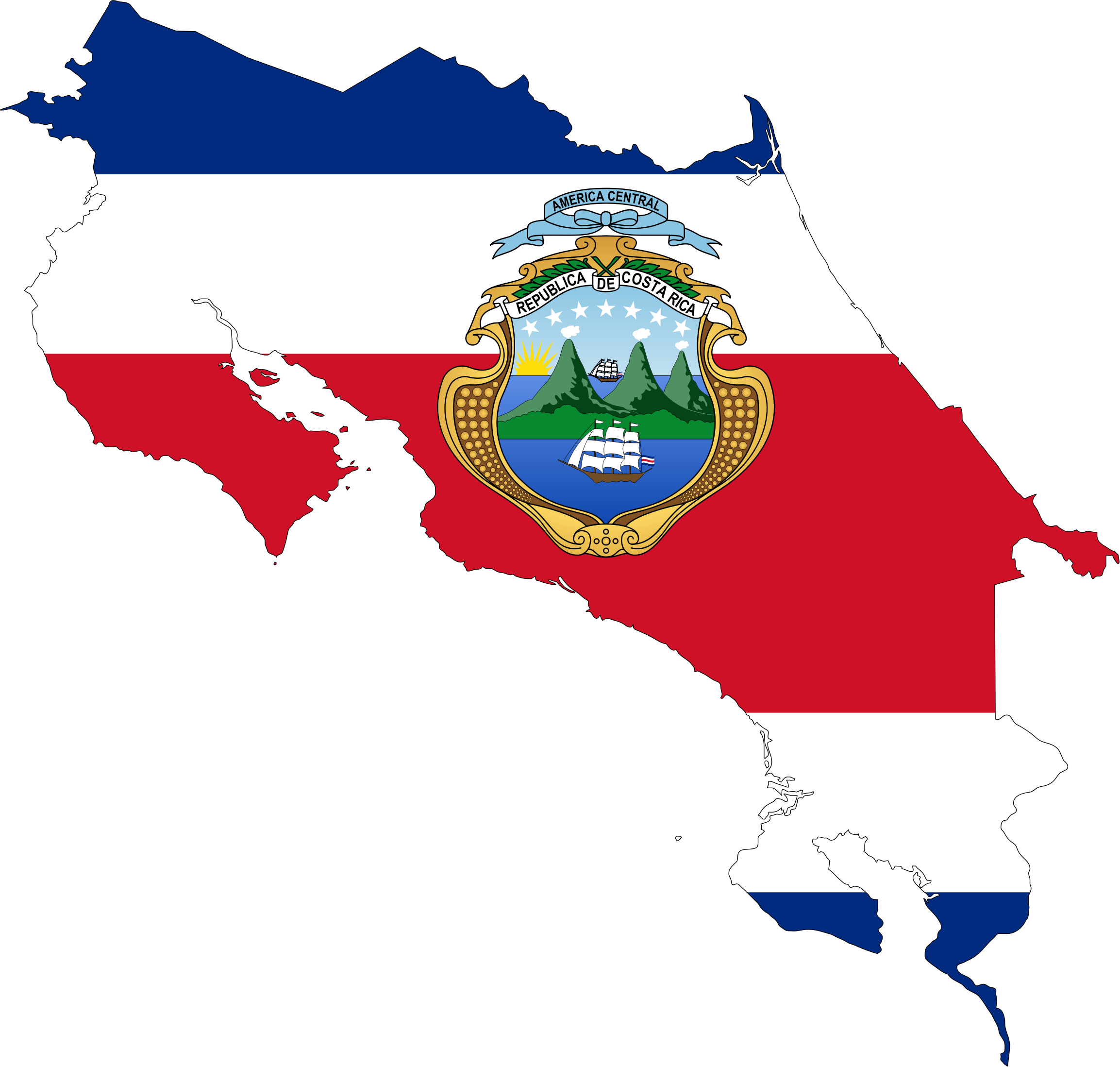 Flag of Costa Rica Map - YeahIPTV Reliable IPTV Subscription in Costa Rica